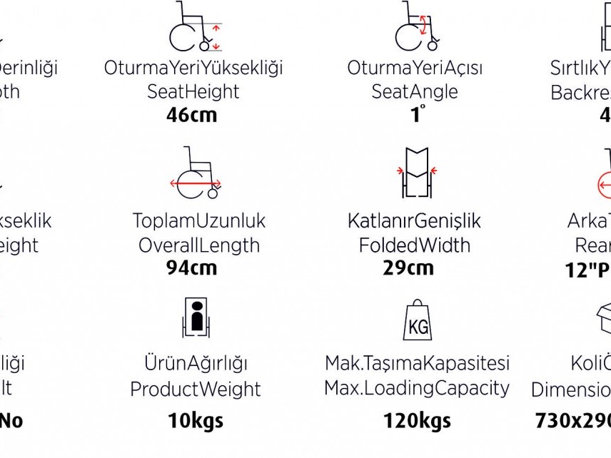 MID-SIZE WHEELS TRANSPORT WHEELCHAIR - 9S